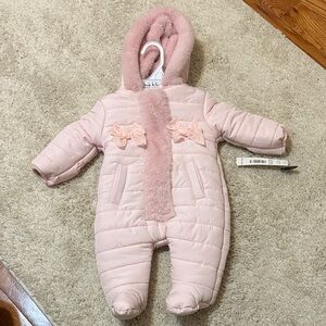 Nicole Miller Blush Quilted Footie